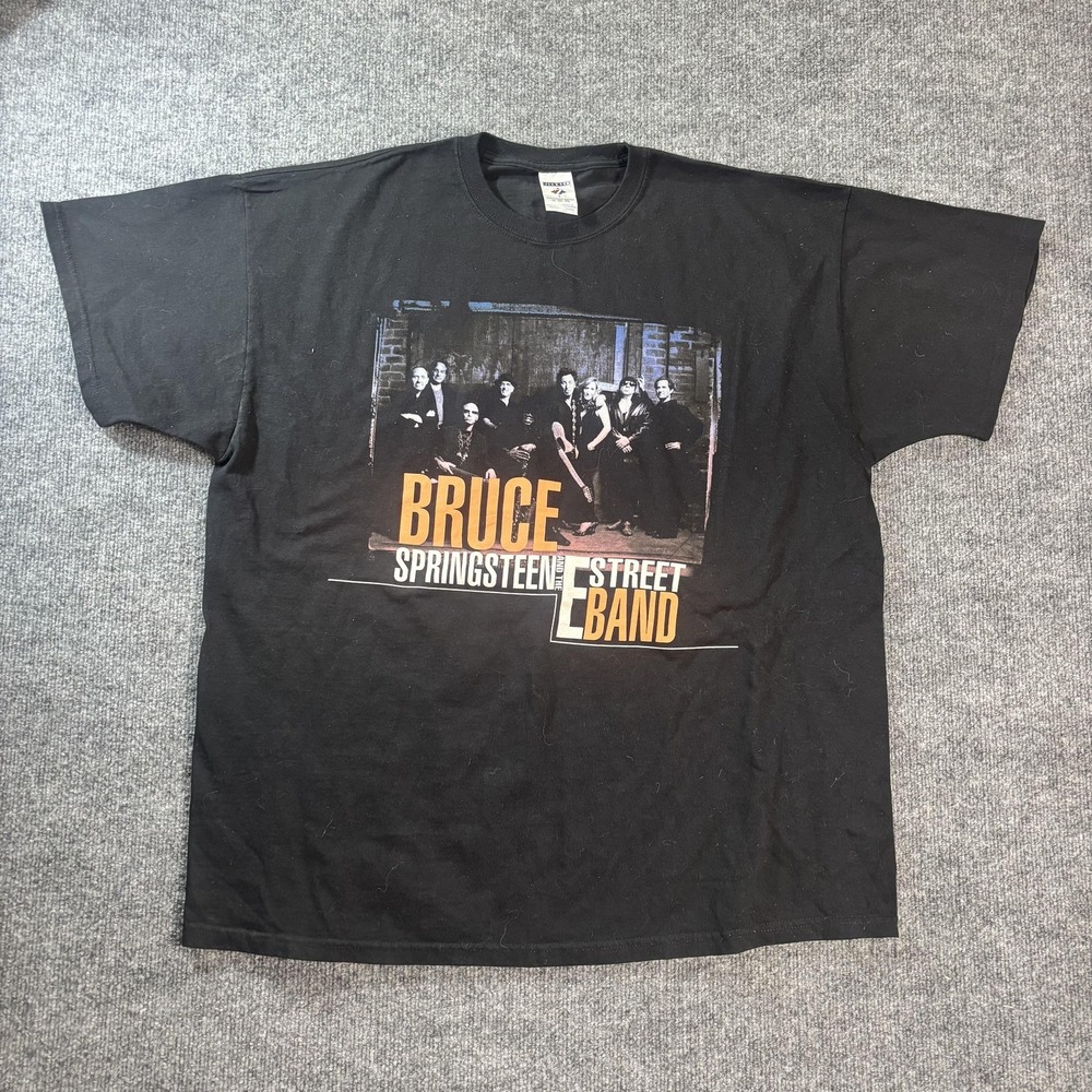 Vintage Bruce Springsteen Shirt Mens 2XL Black E Street Band Tour Graphic Tee